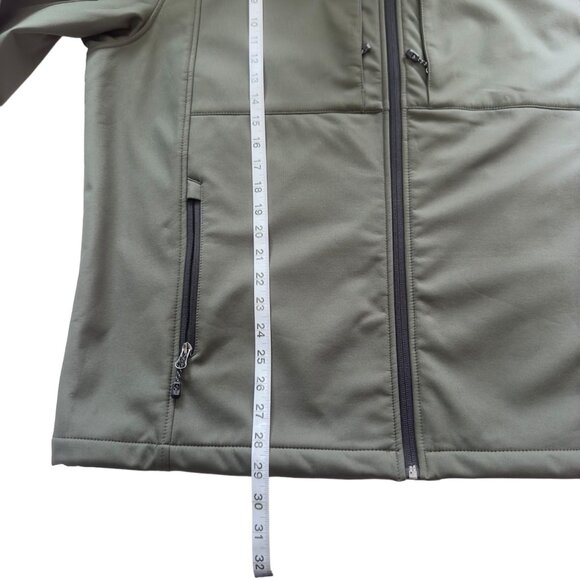 Free Country Men's Softshell Jacket XXL Olive Green Zip Pockets & Fleece Lining - Picture 6 of 12